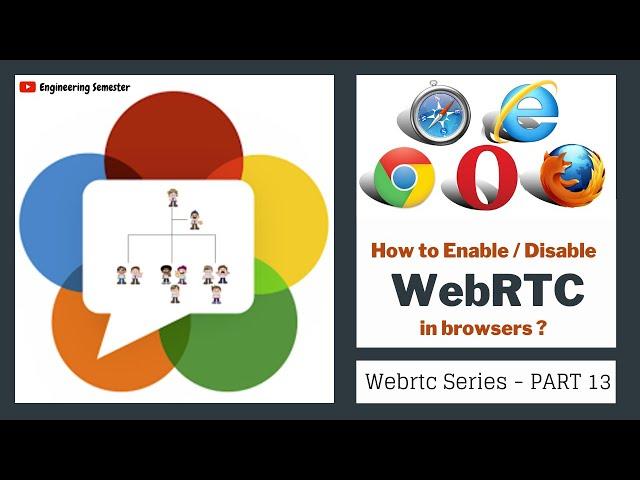 How to Enable or Disable WebRTC in various browsers ? WebRTC series PART 13 | Engineering Semester