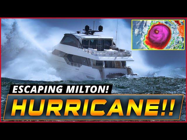 BOATS ESCAPING HURRICANE MILTON AT HAULOVER INLET !! | WAVY BOATS