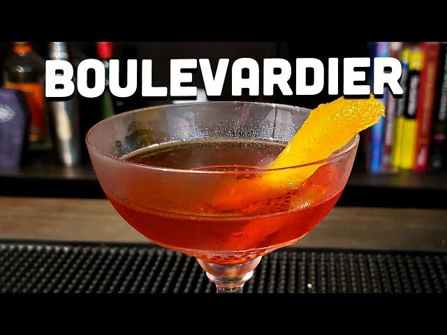 This Boulevardier Cocktail Recipe w/ Rye Whiskey is a GORGEOUS drink.