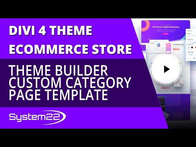 Divi 4 Ecommerce Theme Builder Custom Category Page Template 