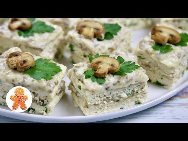 Необычное Блюдо из Курицы  Куриные Пирожные с Грибным Кремом