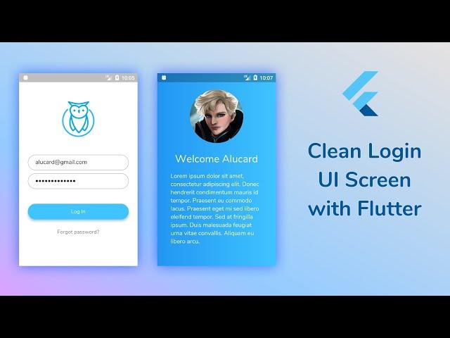 Clean Login UI with Hero Animation in Flutter