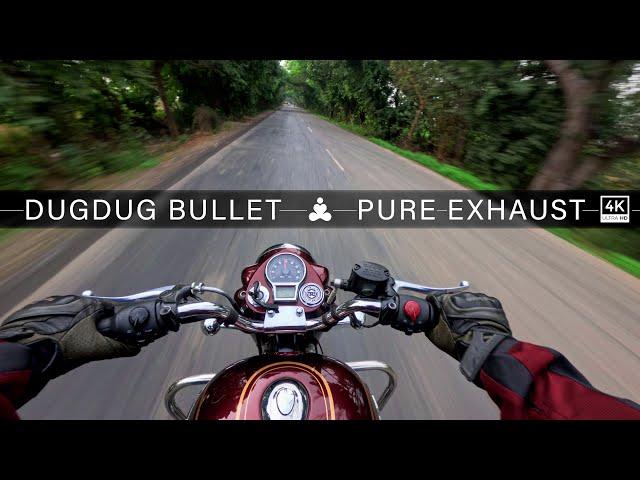 Bullet 350 (2024) Dugdug | Pure Exhaust Sound | Raw Onboard | ASMR | Royal Enfield Standard Maroon