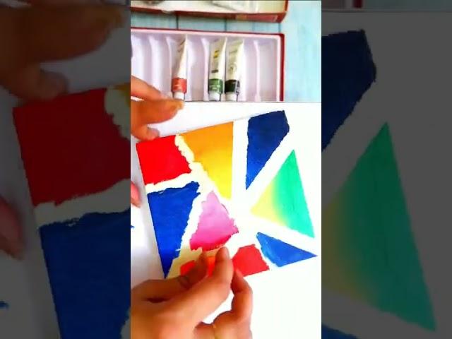 Masking Tape Painting On Canvas| Abstract Painting with Masking Tape For Beginners | HOOKED IN LOOPS