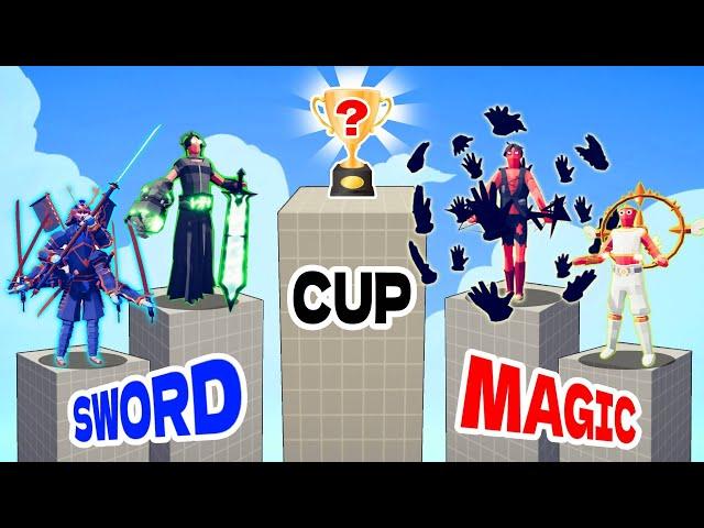 SUPER TOURNAMENT of ALL SWORD vs ALL MAGIC UNITS | TABS - Totally Accurate Battle Simulator