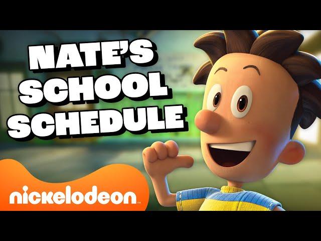 Big Nate's Sixth Grade School Schedule!  Back To School | Nicktoons