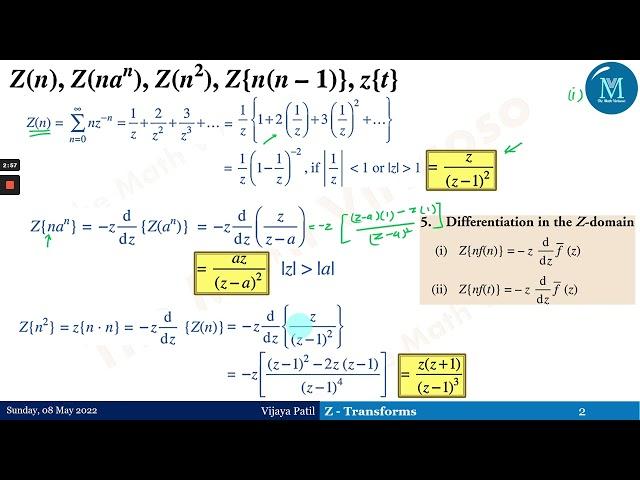 Z-Transforms | Z-Transforms of Standard Functions - Part 2