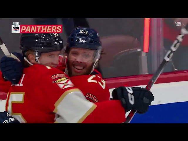 Carter Verhaeghe opening goal in Game 7 Stanley Cup Final Oilers Panthers