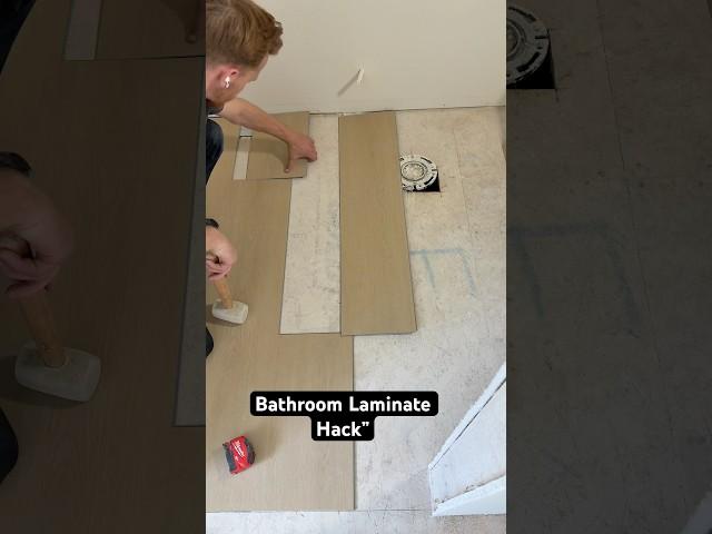 How to install laminate flooring in a bathroom hack | Cutting around the toilet like a pro! Bathroom
