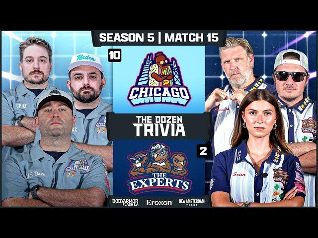 Fran, Brandon, PFT & Experts vs. Chicago | Match 15, Season 5 - The Dozen Trivia League