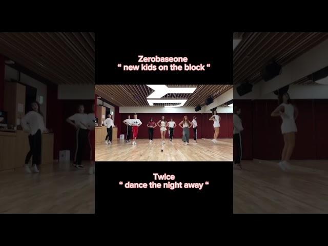 This fits so well   #zerobaseone #twice #newkidzontheblock #dancethenightaway