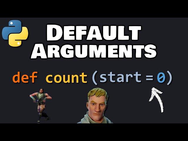 Python default arguments are awesome! 