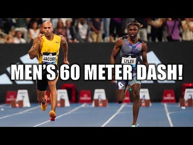 NOAH LYLES VS. LAMONT MARCELL JACOBS! || Men's 60 Meter Dash - 2025 New Balance Indoor Grand Prix