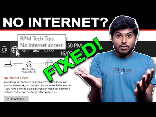 Connected But No Internet Access | Unidentified Network - Fixed