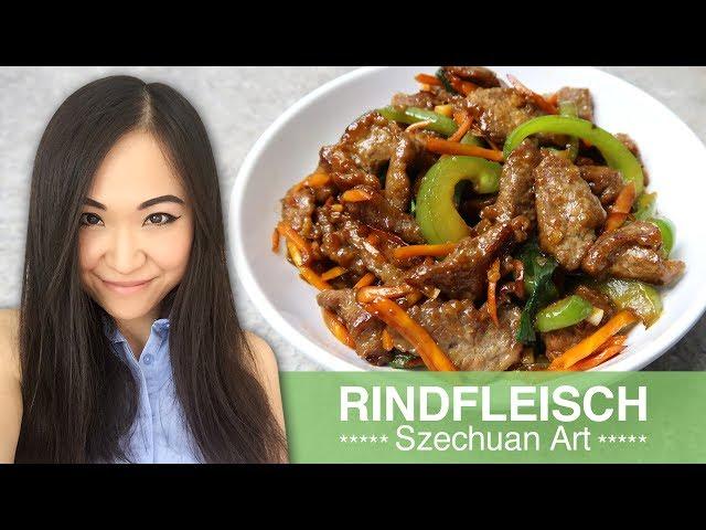 REZEPT: Rindfleisch Szechuan Art | chinesisches gebratenes Rindfleisch