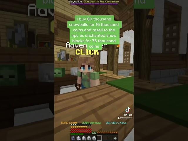 Bazaar Flipping Snowballs in Hypixel Skyblock | Beginner Hypixel Skyblock Money Making Method 2022