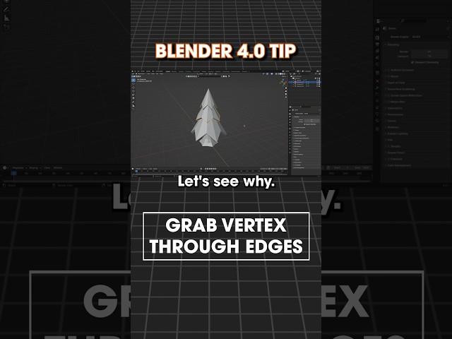 Blender Tip Grab vertex through edges #blendertutorial #blender #blender3d