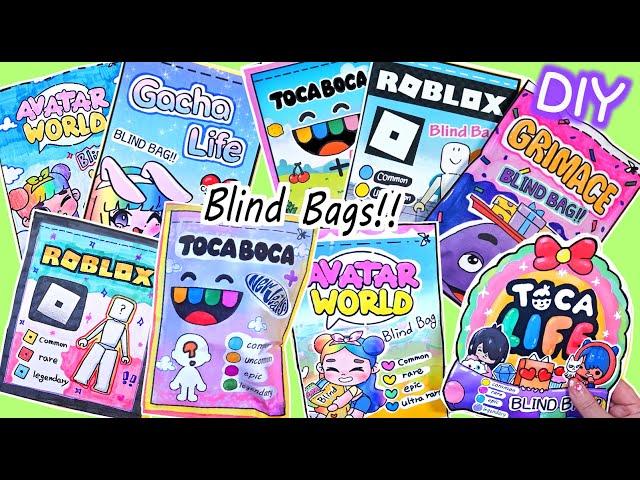 Paper Diy Roblox Blind bag Unboxing #tocaboca #asmr #roblox #diy