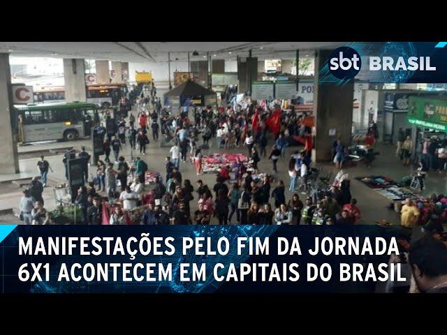 PEC contra escala 6x1: atos em apoio à proposta acontecem ao redor do Brasil | SBT Brasil (15/11/24)