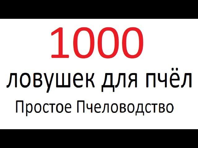 1000 (тысяча) ловушек для пчёл Простое Пчеловодство