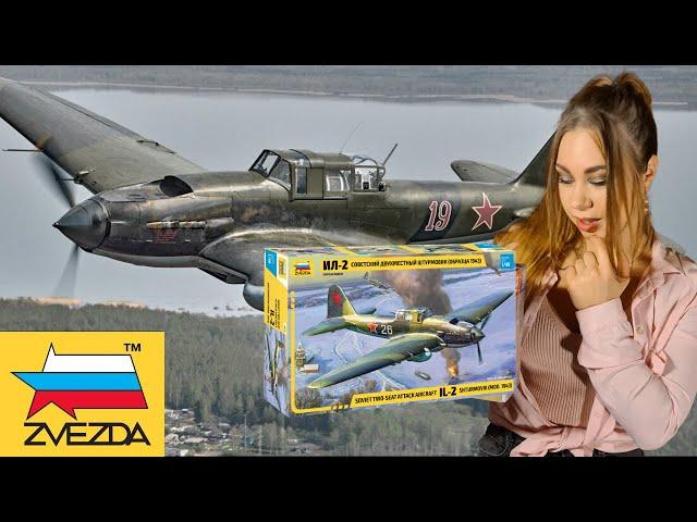 IL 2 Attack aircraft. A large model airplane from the Zvezda.