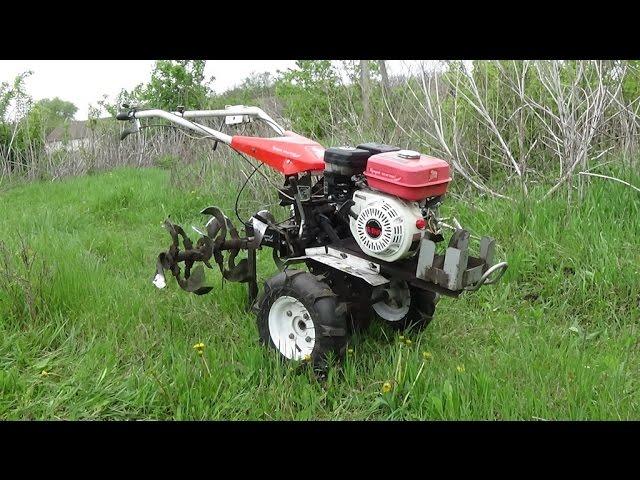 My easy walk-behind tractor. Soil milling.