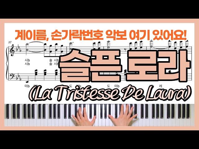 페트릭 쥬베(Patrick Juvet) 슬픈로라 (La Tristesse De Laura) 피아노 연주ㅣ피아노 계이름 악보ㅣPiano Cover