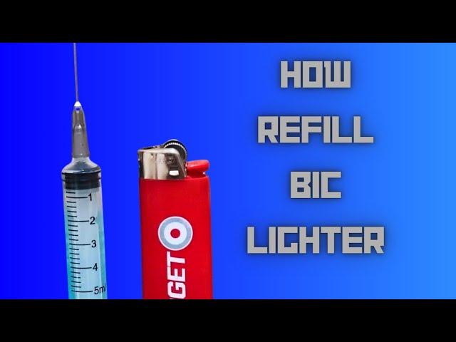 how to refill a Bic lighter very easy