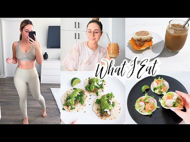 WHAT I EAT IN A DAY! - Shrimp, Carne Asada Tacos & McDonalds Breakfast! *FIRE*