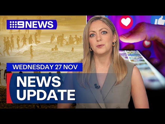 Sydney swelters through intense heatwave; Social media ban | 9 News Australia