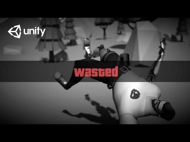 Learn how to create GTA V rag-doll and "wasted" effect in Unity engine