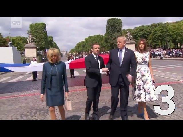 Trump's never ending handshake with Macron