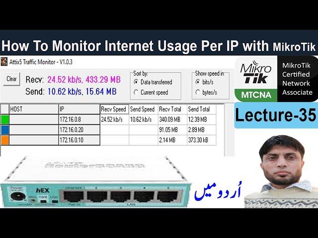 How To Monitor Internet Usage Per IP With MikroTik Router | MTCNA | Lecture-35