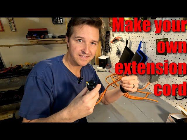 Make your own custom length extension cord!  Super easy for anyone!