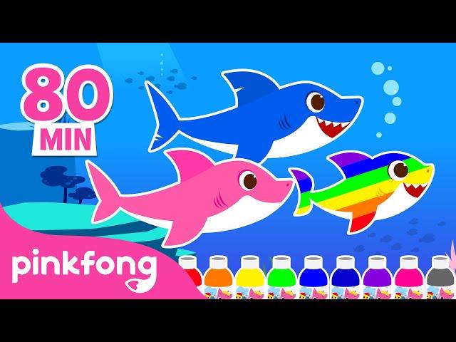 Baby Shark's Coloring Fun and more | Learn Colors | +Compilation | Pinkfong Videos for Children