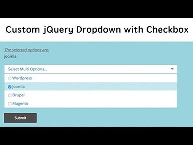 Multi-Select Custom Dropdown with Checkbox | jQuery