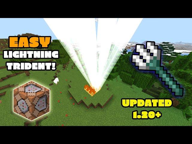 Minecraft Bedrock Lightning Trident | Bedrock Command Block Tutorial (Updated 1.19+)
