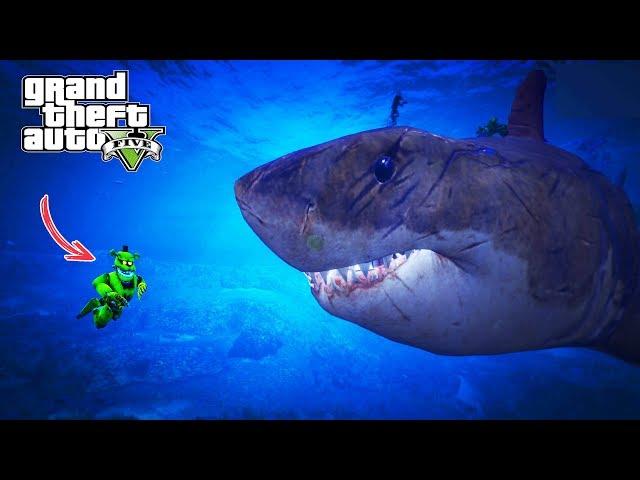 GTA 5 FNAF ANIMATRONICS - HOW THE DREDBER AND ANIMATRONICS CAPTED THE MEGALODON!