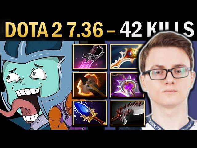 Phantom Assassin Gameplay Miracle with 42 Kills and Khanda - Dota 2 7.36