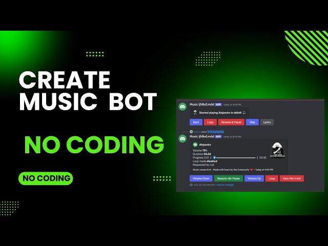 Create Your Discord Music Bot 24/7h Without Coding Requirements