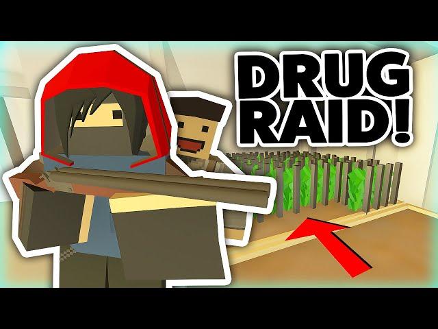 OVERPOWERED FBI RAID MY DRUG FARM BECAUSE OF A SNITCH! - Unturned Roleplay