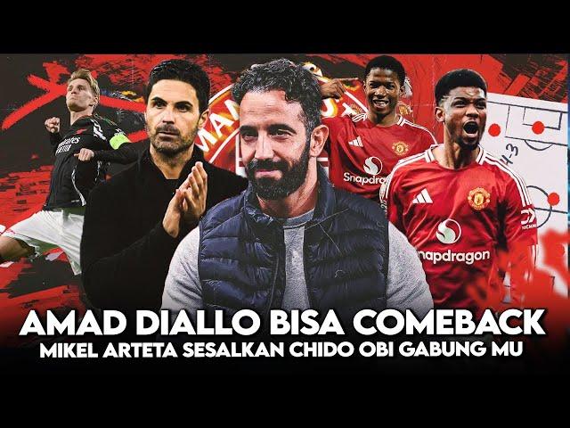 Kabar Baik MU! Amad Diallo Bisa Cepat Comeback, Mikel Arteta Sesalkan Chido Gabung Manchester United