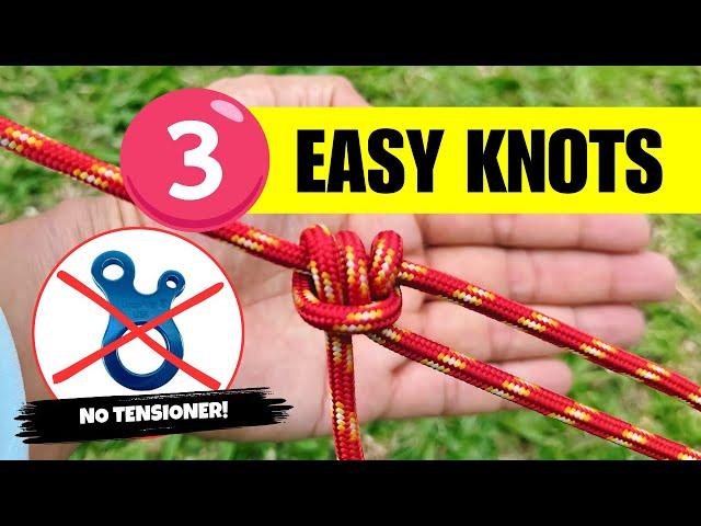 3 Best Knots for Tarp Setup: Trucker Hitch, Taut Line Hitch, Farrimond Friction Hitch #campingtips