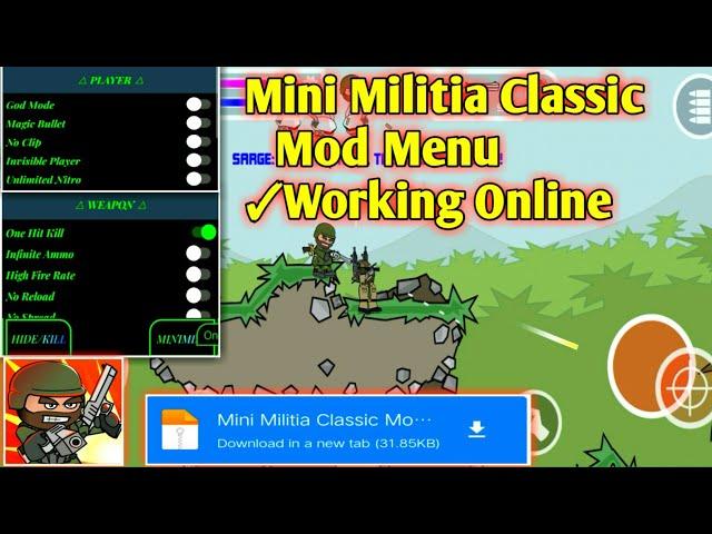 Mini Militia Classic Mod Menu APK God Mode, Unlimited Ammo and More