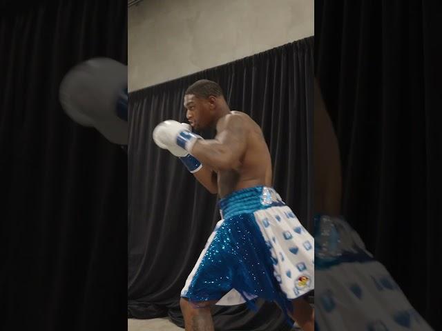 Jared Anderson Hits Mitts With SugarHill Stewart Before Bakole Fight