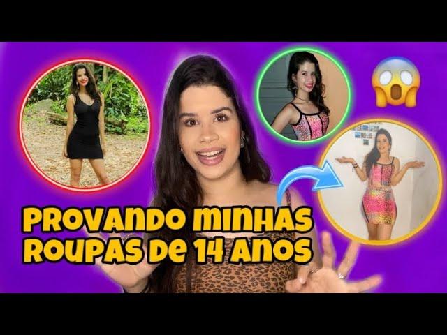 VESTINDO AS MINHAS ROUPAS DE 14 ANOS | quase que não entra