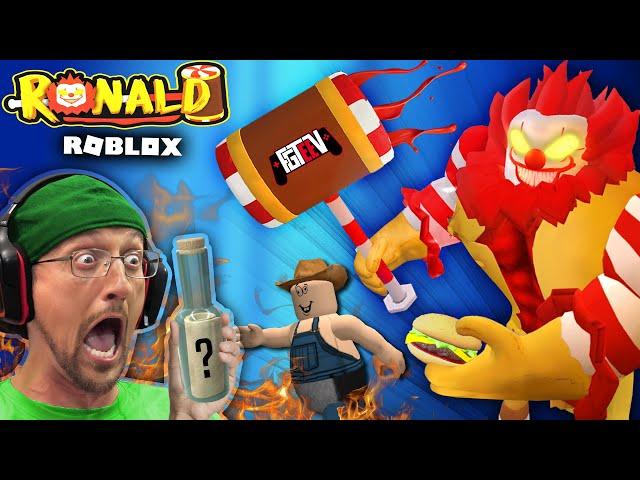 ESCAPE ROBLOX RONALD & the Worst McDonalds!  FGTeeV PC Almost FRIED by Evil Clown Game!!