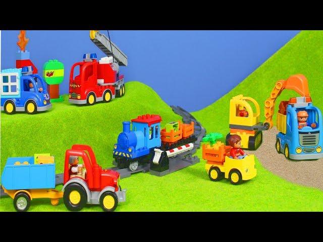 Zug, Bagger, Lastwagen, Traktor, Spielzeugautos, Polizeiauto & Feuerwehrmann von LEGO DUPLO deutsch