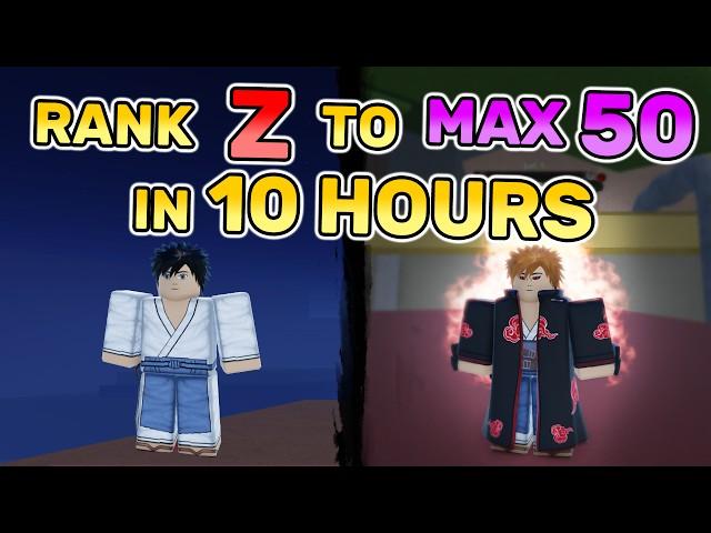 (Noob To Pro) Rank Z To Max-50 IN 10 HOURS! | The Hunt Event | Shindo Life