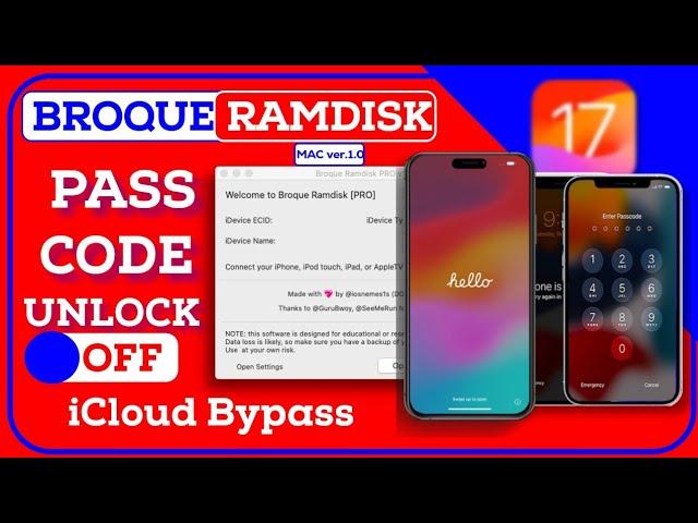 Broque Ramdisk Pro - iCloud unlock | Passcode bypass without Jailbreak, How to Remove Apple ID